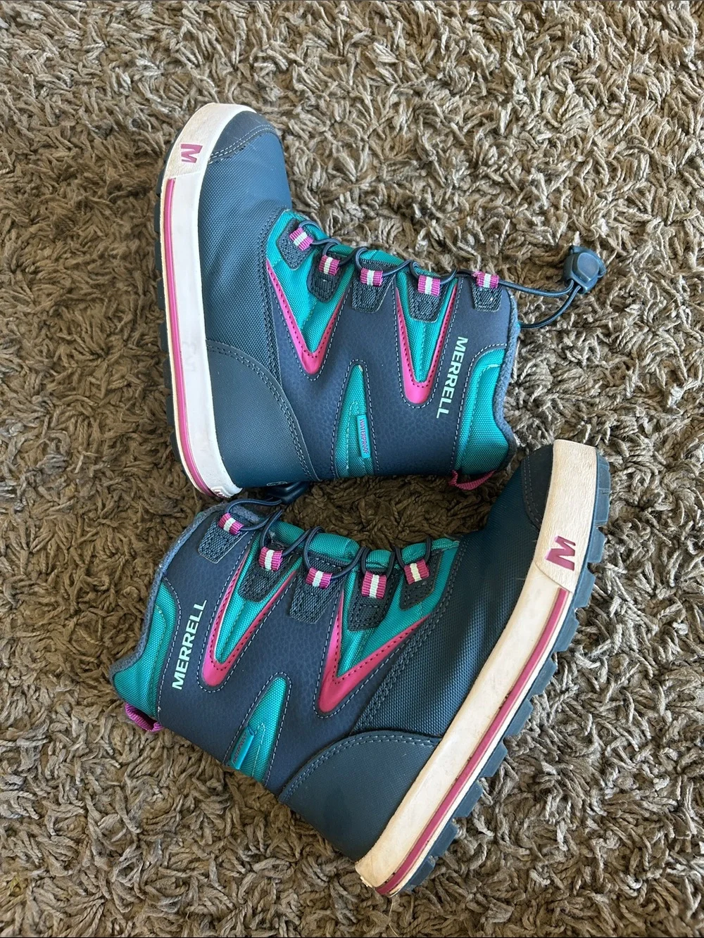 Merrell Snow Bank 3.0 Waterproof Snow Boots Kids Size 13M Blue Pink